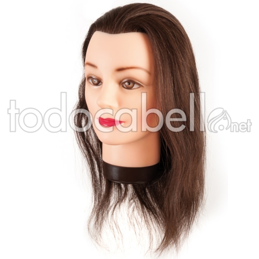 TESTA DI MANICHINO CAPELLI NATURALI 35-40 CM.