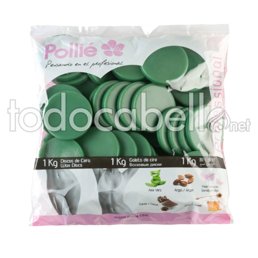 BORSA 1KG. DISCHI DI CERA ALL'ALOE VERA VERDE