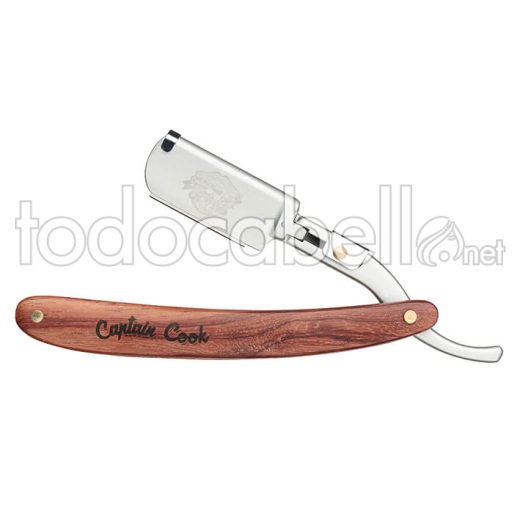 RASOIO CAPTAIN COOK CON MANICO IN LEGNO