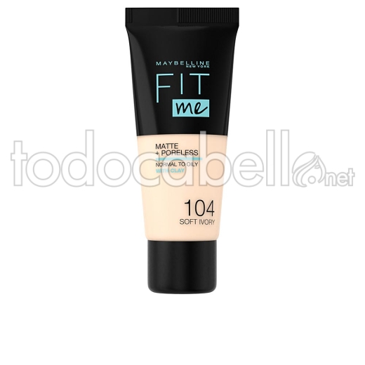 Maybelline Fit Me! Foundation Matte+poreless ref 104-soft Ivory 30 Ml