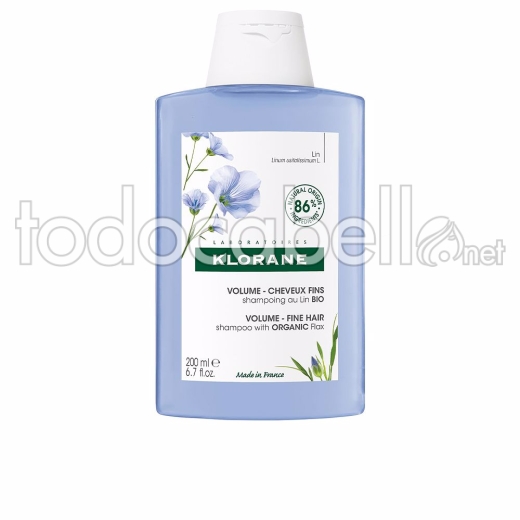 Klorane Volumen Champú Al Lino Bio 200 Ml