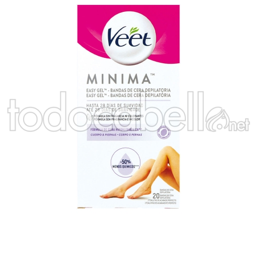 Veet Bandas De Cera Depilatorias Corporales Pure Piel Sensible 20 U