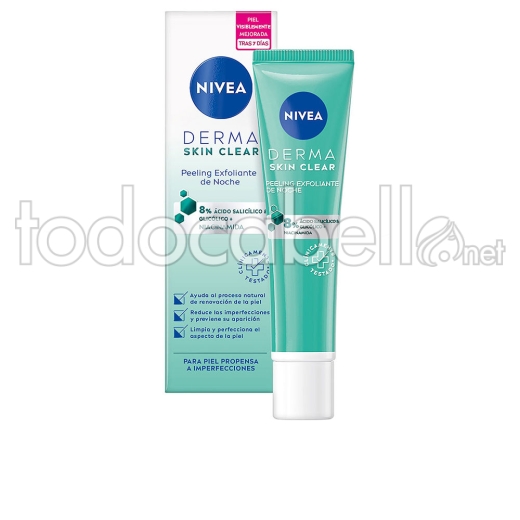 Nivea Derma ácido Salicílico & Glicólico Peeling Exfoliante Noche 40 Ml