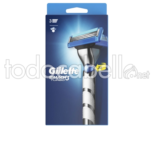 Gillette Mach 3 Turbo Máquina + 1 Recambio