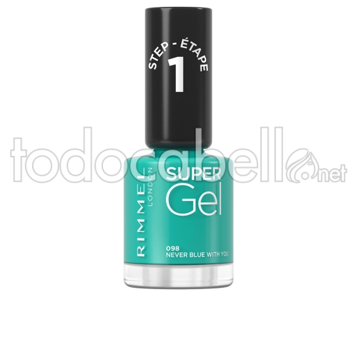 Rimmel London Super Gel Nail Polish ref 98-never Blue With You 12 Ml