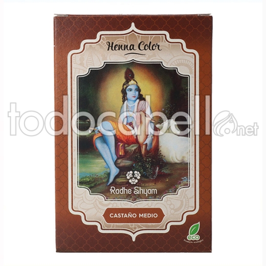 Radhe Shyam Henna En Polvo Castaño Medio 100g