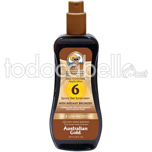 Australian Gold Bronzer Spray Immediata la protezione solare SPF 6 237ml