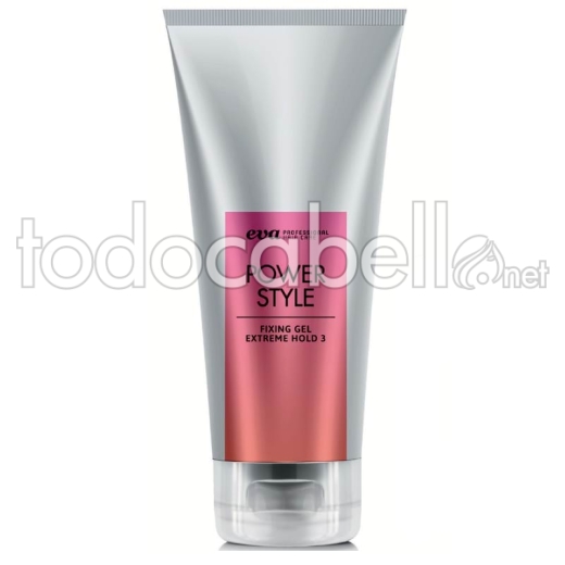 Eva professionale POWER STYLE.Gel fissativo 200ml ditta effetto lucido.