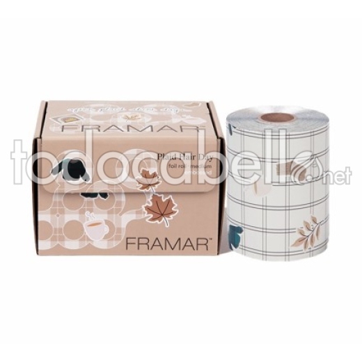 Framar Papel Aluminio Rollo Mediano Grabado Plaid Hair Day