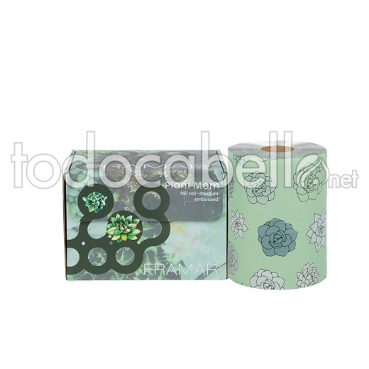 Framar Papel Aluminio Rollo Mediano Grabado Plant Mom