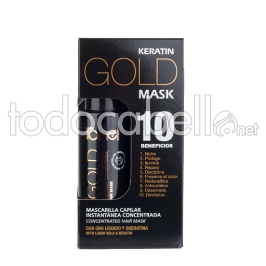 Maschera Tahe cheratina oro.  10 vantaggi maschera 125ml