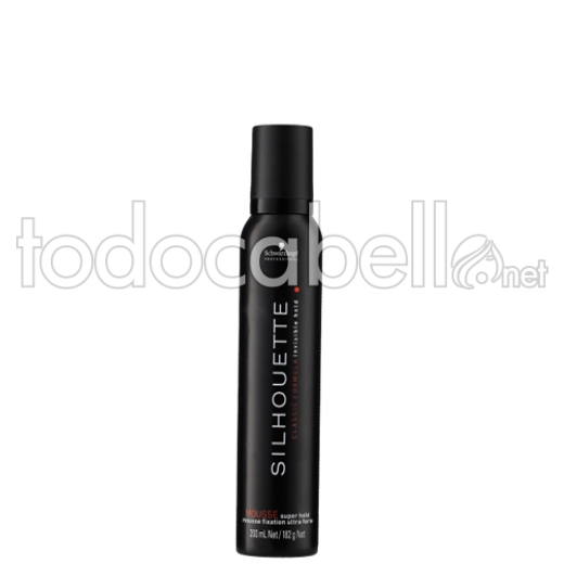 Pure Schwarzkopf Silhouette Mousse.  Schiuma Extra Strong 200ml Hold.