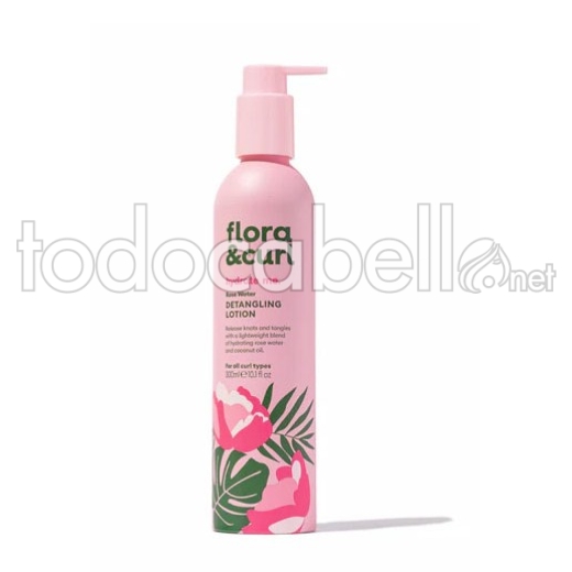 Flora&curl Hydrate me Loción Desenredante Agua de Rosas 300ml