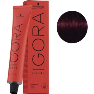 Tint Schwarzkopf Igora Reale 4-99 Media lunghezza Marrone Viola Extra + Oxigenada Kosswell